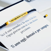 Pulseira com gravação "Amo-te hoje, amanhã e sempre