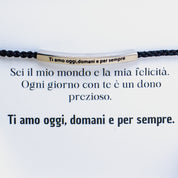 Pulseira com gravação "Amo-te hoje, amanhã e sempre