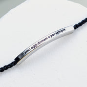 Pulseira com gravação "Amo-te hoje, amanhã e sempre