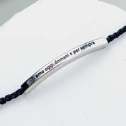 Pulseira com gravação "Amo-te hoje, amanhã e sempre